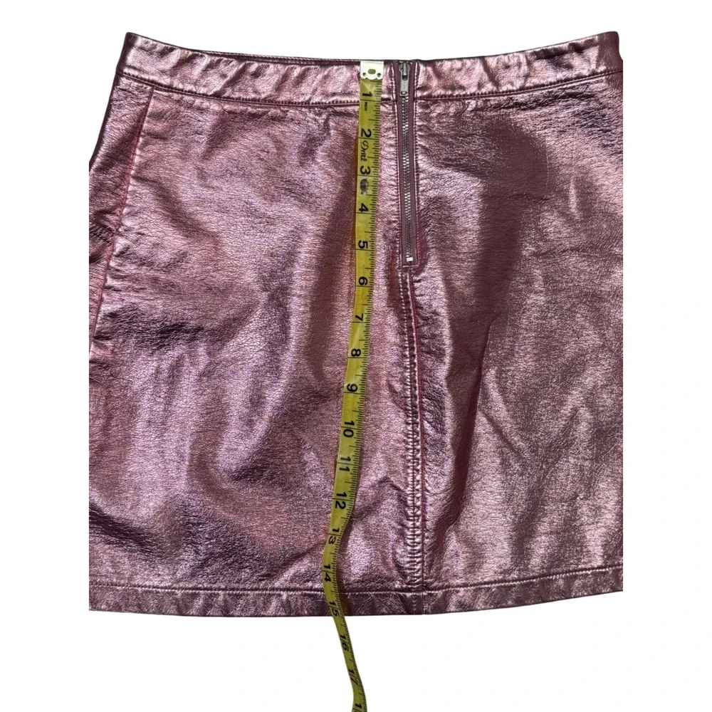 Art‎ Class Girls XL 14-16 Metallic Pink Faux Leather Mini Skirt A-Line Zipper